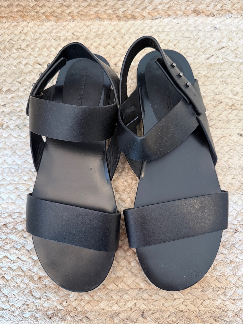 NWOB: Jenni Kayne Sunday Leather Espadrille Sandal, Black, Size 41EU/US11 ($375)
